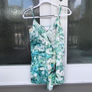 PARKER multi-colored silk romper size SMALL
